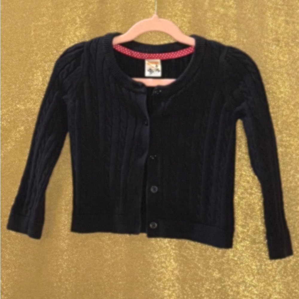 Classic Black Cable Knit Cardigan